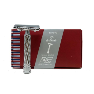 Fatip Chrome Slant Close Comb Double Edge Safety Razor