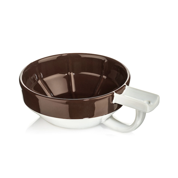 Fine Accoutrements Brown & White Lather Bowl with StaticHole Technology