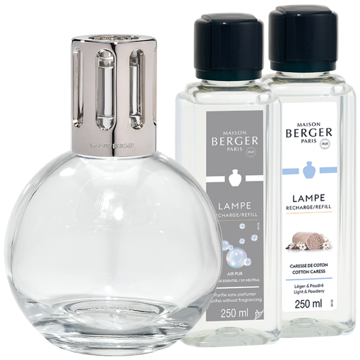 Cofre de Lámpara Redonda + 2 Fragancias L'Essentielle Maison Berger Paris 1898