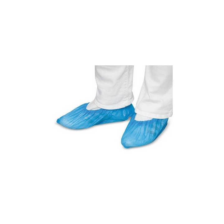 Blue Plastic Shoe Cover. Box 100 units