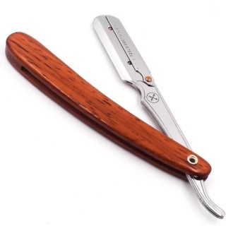 Navaja Barbero Acero Inoxidable Parker SRRW Madera