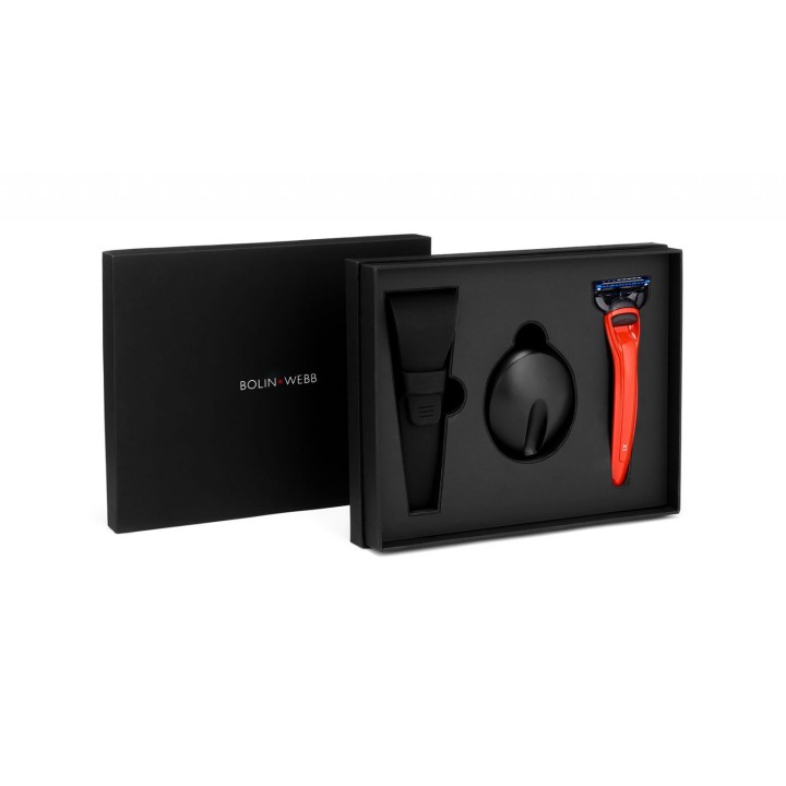 Set de Regalo Maquinilla Fusion, Soporte y Funda Cooper Red Bolin Webb