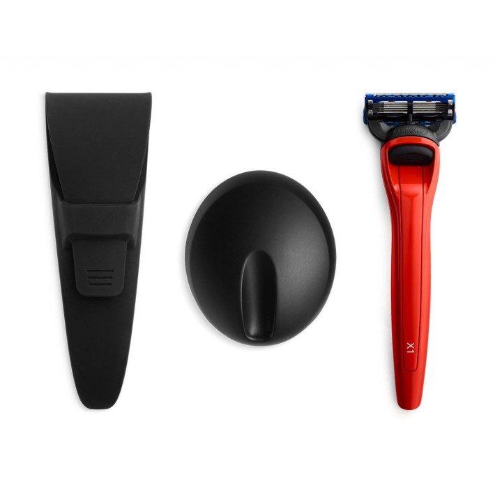 Set de Regalo Maquinilla Fusion, Soporte y Funda Cooper Red Bolin Webb