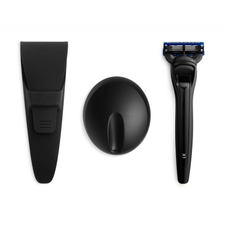 Bolin Webb X1 Nero Black Razor, Stand and Case Set