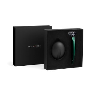 Set de Maquinilla de Afeitar R1 Verde Mate & Stand Bolin Webb