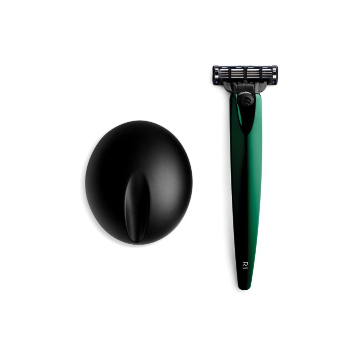 Set de Maquinilla de Afeitar R1 Verde Mate & Stand Bolin Webb