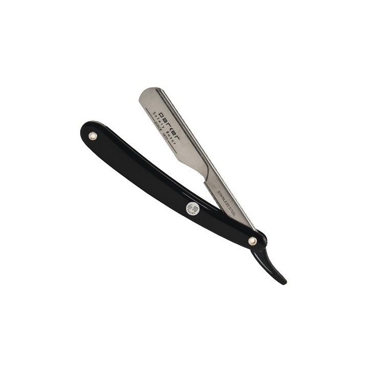 Navaja Barbero Acero Inoxidable Parker PTW Negra