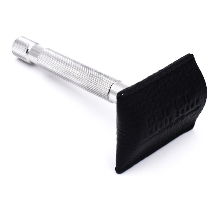 Parker Black Leather Case for Safety Razor