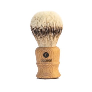 Brocha Afeitar Tejón Punta Plata Epsilon Madera 54/26mm