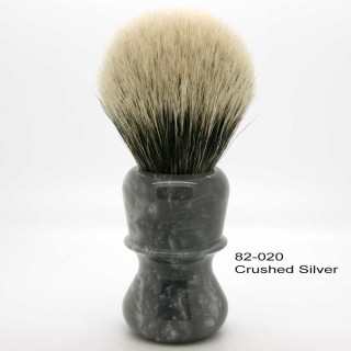 Brocha Tejón 2 Silvertip Dos Bandas 24mm/54mm Crushed Silver Shavemac