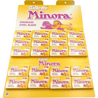 100 Cuchillas Gillette MINORA Stainless Steel