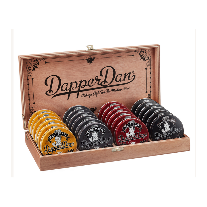 Dapper Dan 24 Pomades Empty Wooden Box