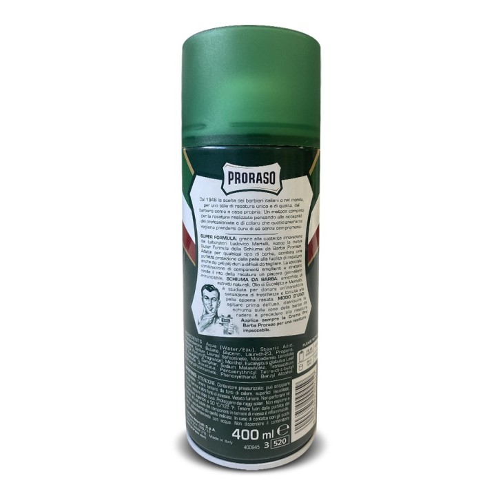 Espuma de Afeitar Eucalipto Proraso 400ml.