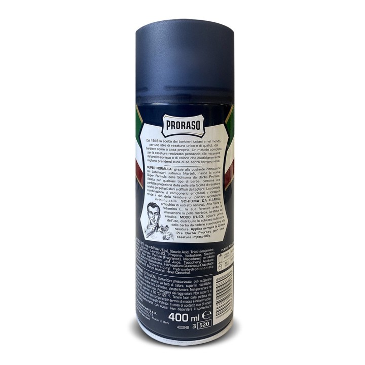 Proraso Shaving Foam Aloe Vera y Vitamin E 400 ml