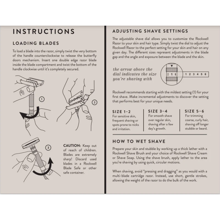 Rockwell Model T2 Brushed Chrome Safety Razor