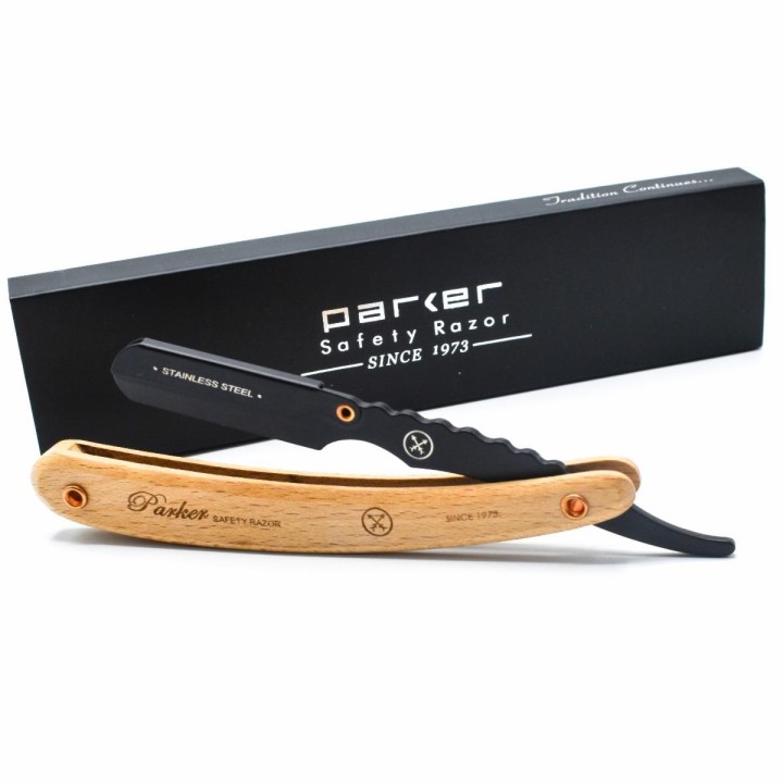 Navaja Barbero Acero Inoxidable Parker SRP Madera