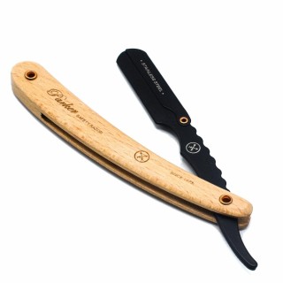 Navaja Barbero Acero Inoxidable Parker SRP Madera