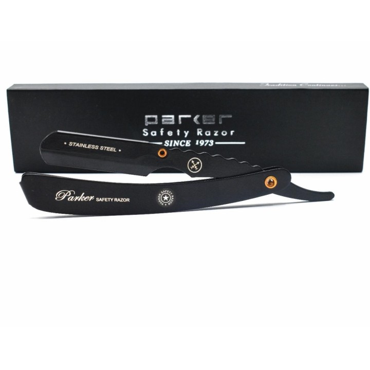 Navaja Barbero Acero Inoxidable Parker SRXBLK Negra