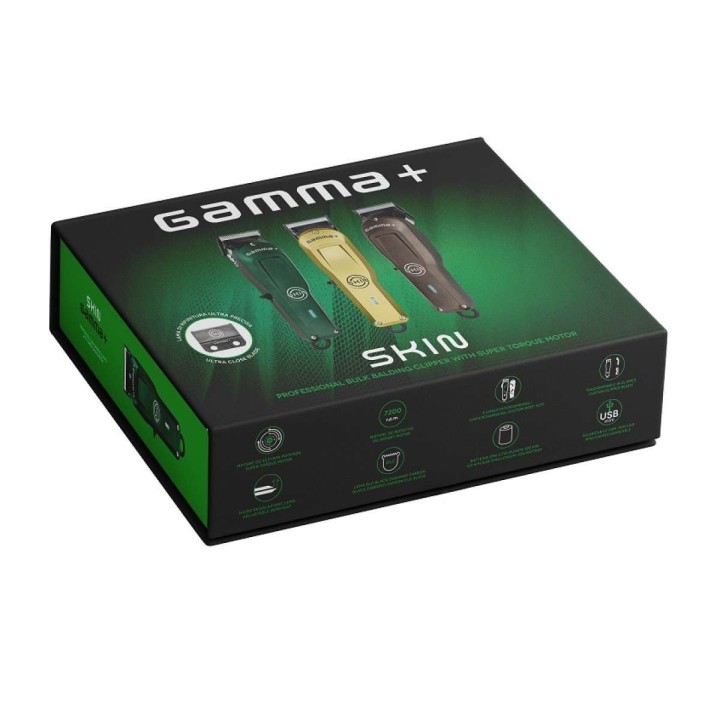 Gamma Piu Green Skin Professional Hair Trimmer