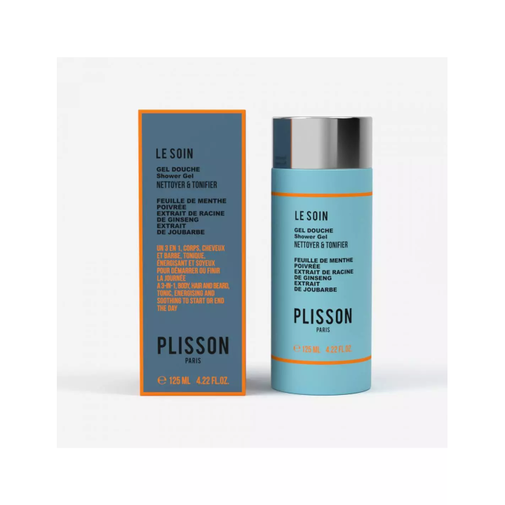 Gel de Ducha para Cuerpo, Cabello y Barba Plisson 125ml