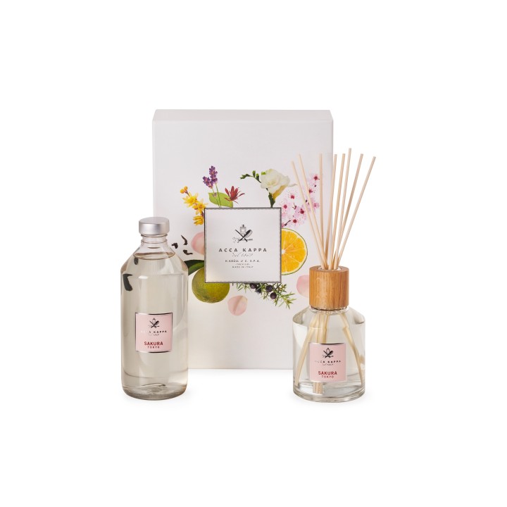 Set de Fragancia Sakura Tokyo con Disfusor 250ml y Recambio 500ml Acca Kappa