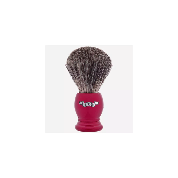 Brocha Afeitar Plisson Tejón Gris Ruso Roja Talla 12