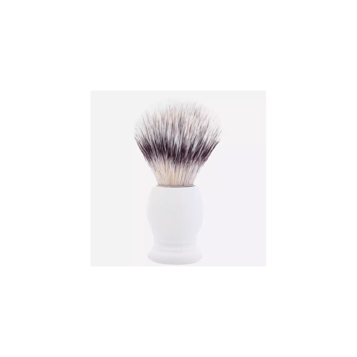 Brocha Afeitar Plisson "High Mountain White" Fibra Negra Blanca