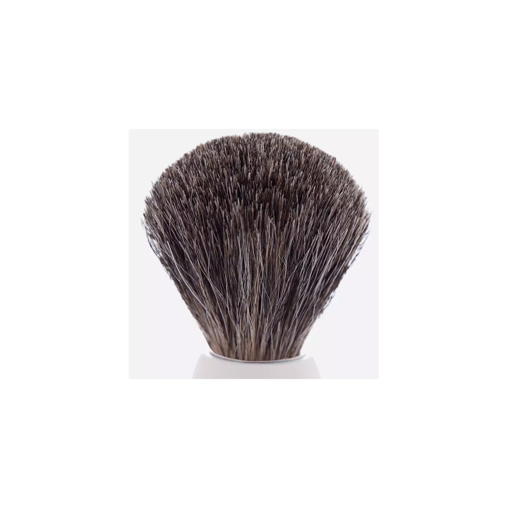 Brocha Afeitar Plisson ''High Mountain White'' Tejón Gris Ruso Negra Blanca Size