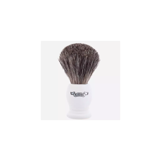 Brocha Afeitar Plisson "High Mountain White" Tejón Gris Ruso Negra Blanca