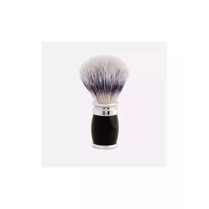 Brocha Afeitar Plisson "High Mountain White" Fibra Negra Lacada 12mm