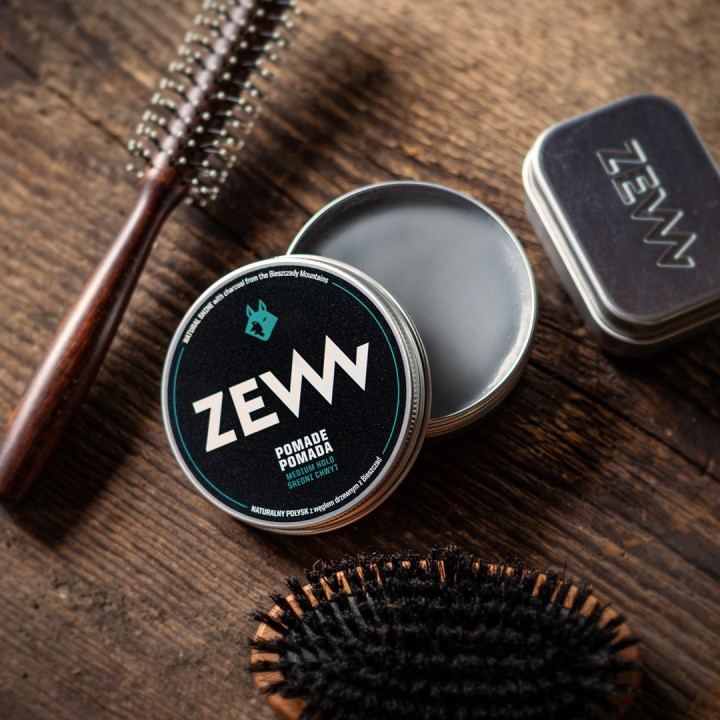 Zew for Men Hair Pomade with Activated Carbon Shine Effect 50ml