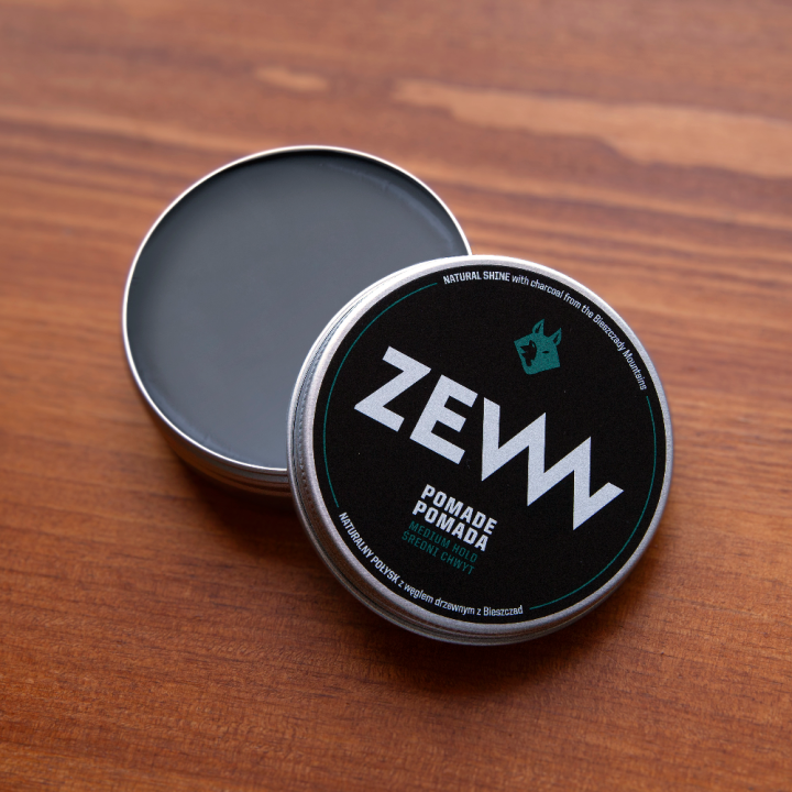 Zew for Men Hair Pomade with Activated Carbon Shine Effect 50ml