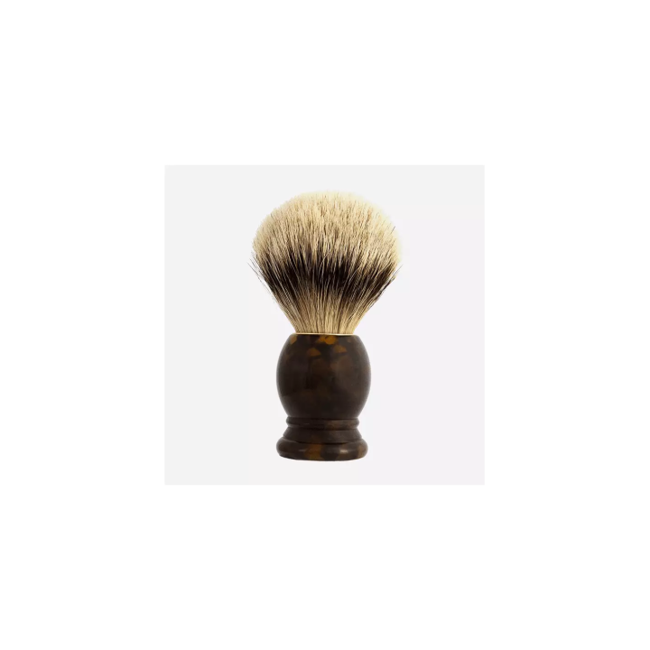 Plisson ''High Mountain White'' Badger Two Stripes Shaving Brush Size 12