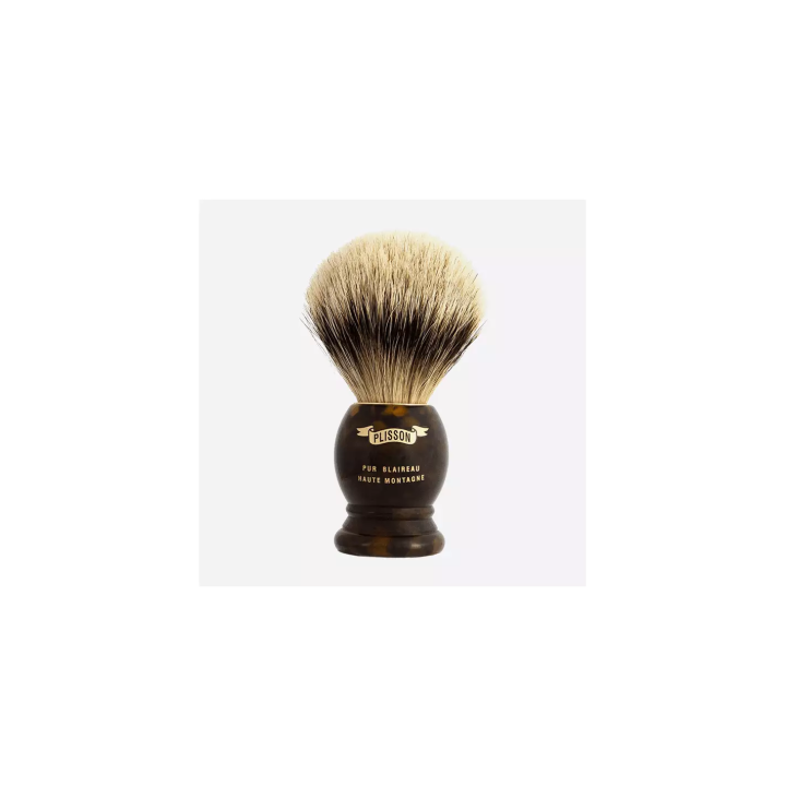 Plisson ''High Mountain White'' Badger Two Stripes Shaving Brush Size 12