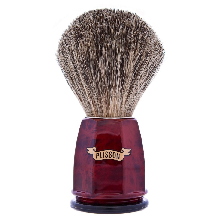 Plisson Russian Grey Badger Shaving Brush Size 12