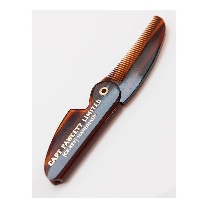 Captain Fawcett Moustache Wax Private Stock 15ml & Folding Comb