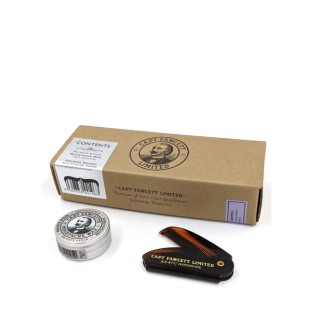 Estuche Cera Bigote Private Stock & Peine Captain Fawcett