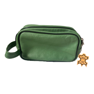 Neceser de Viaje Cuero Verde Epsilon