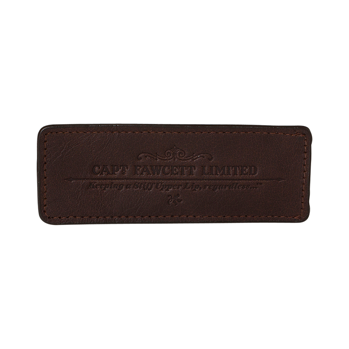 Funda de cuero para peine de barba de bolsillo plegable Captain Fawcett