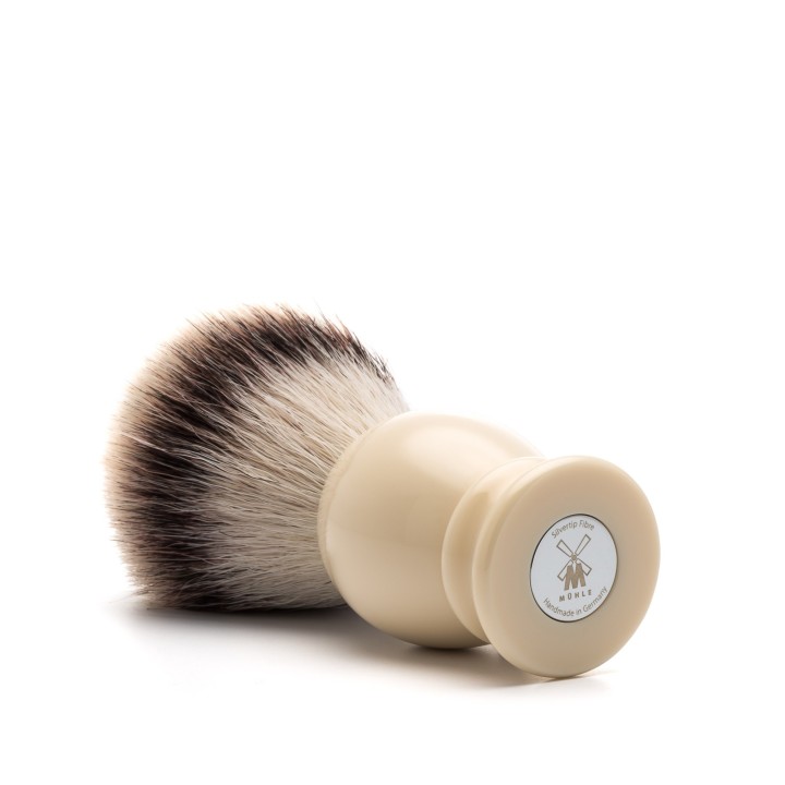 Brocha de afeitar MÜHLE, Silvertip Fibre® XL, mango marfil de alta calidad