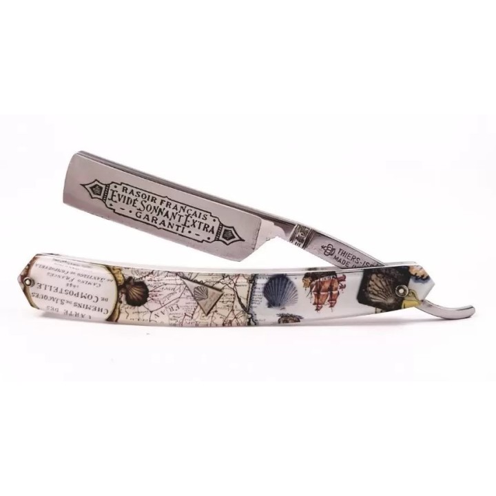 Thiers Issard Straight Razor 6/8 1196 Inlay Sonnat Extra Compostelle