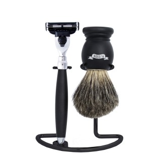 Set 3p. Haya Negro Mate B/R, Soporte de acero negro