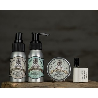 Kit Viaje Matt Hold & Pomada Mate & Champú & Perfume Ember M