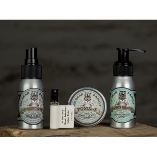 Mr Bear Family Sea Salt & Mate Pomade & Shampoo & Ember Parfum Travel Kit