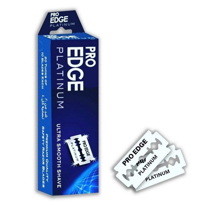 100 Cuchillas Afeitar Doble Hoja RK Blades Pro Edge Platinum