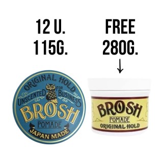 12 Brosh Unscented Original Pomade 115g + Brosh Unscented Original Pomade 280g