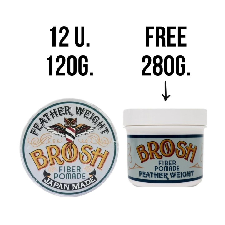 12 Brosh Fiber Pomade 120g + Brosh Fiber Pomade 280g