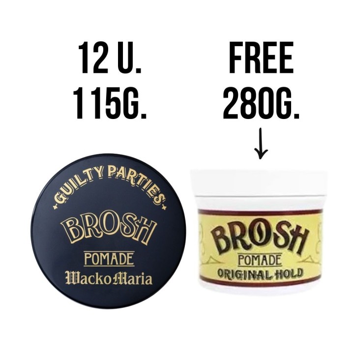 12 Brosh Wacko Maria Pomade 115g + Brosh Original Pomade 280g