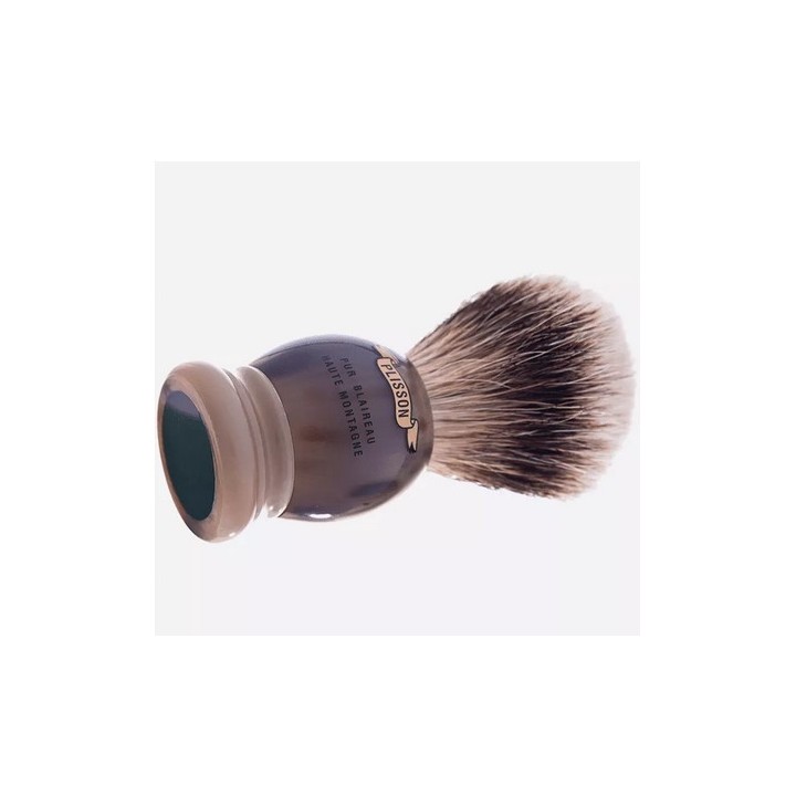 Plisson ''High Mountain White'' Shaving Brush White Badger Size 16
