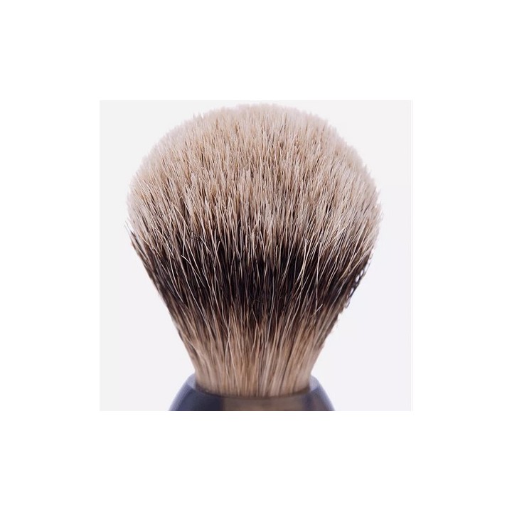 Plisson ''High Mountain White'' Shaving Brush White Badger Size 16